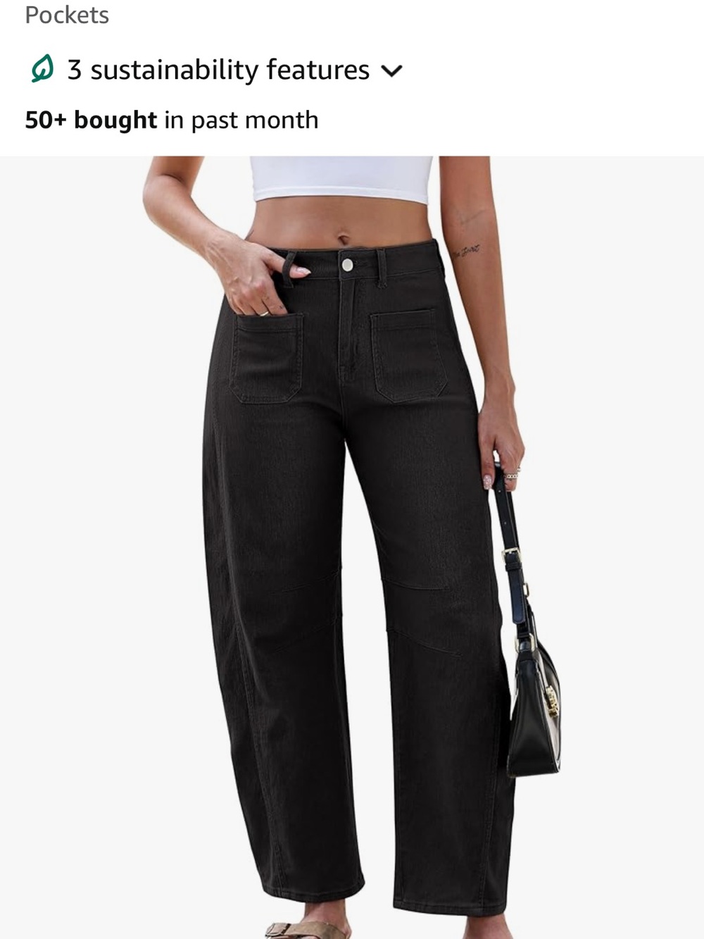 Black barrel Pants